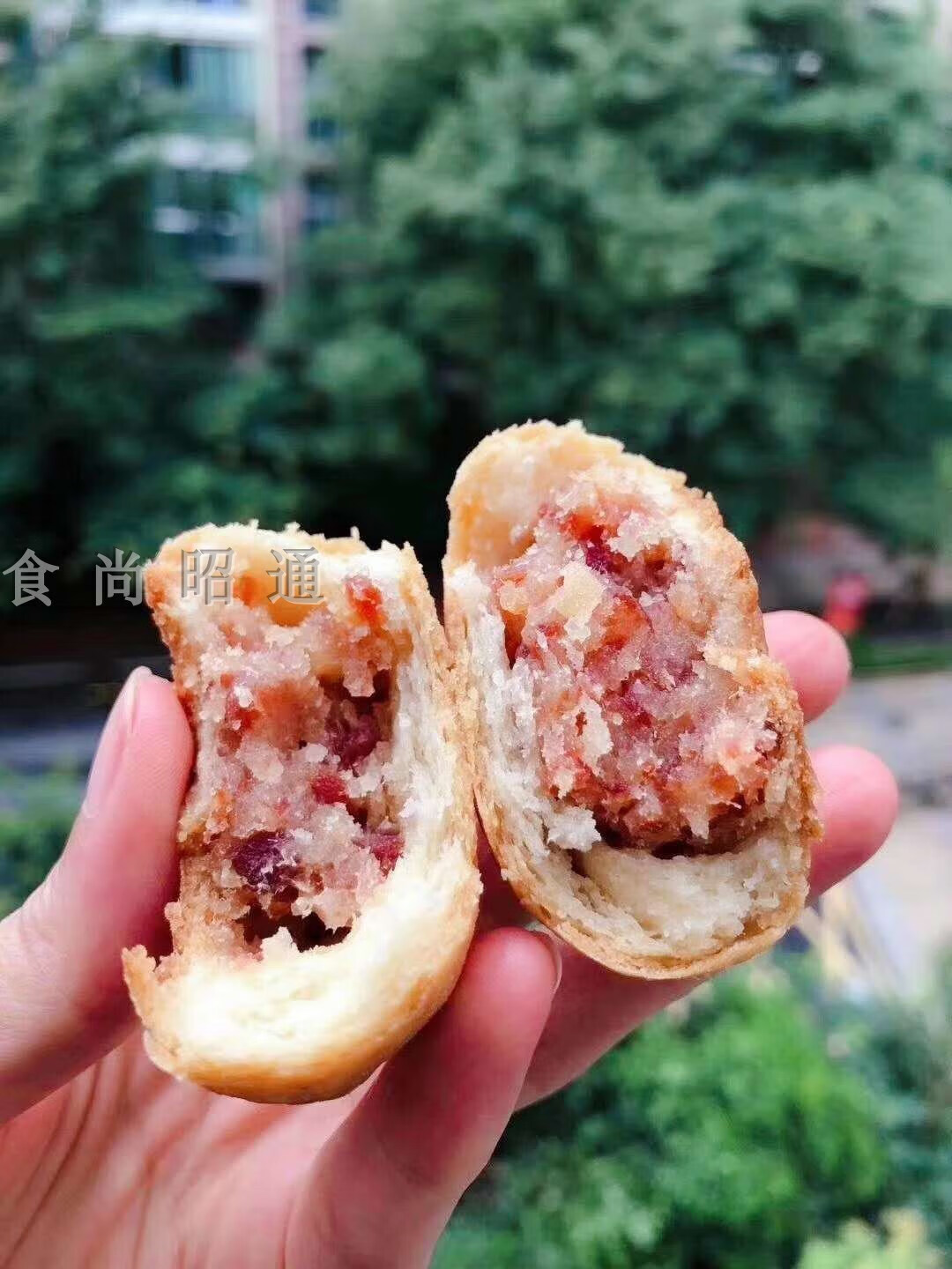 正宗传统昭通大关周氏周家手工酥壳火腿云腿豆沙洗沙花生麻仁月饼