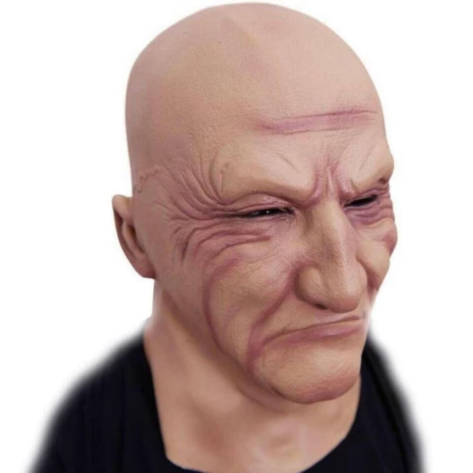 6015硅胶人脸面具 易容仿真人脸硅胶头套帅哥面具老人面具乳胶连