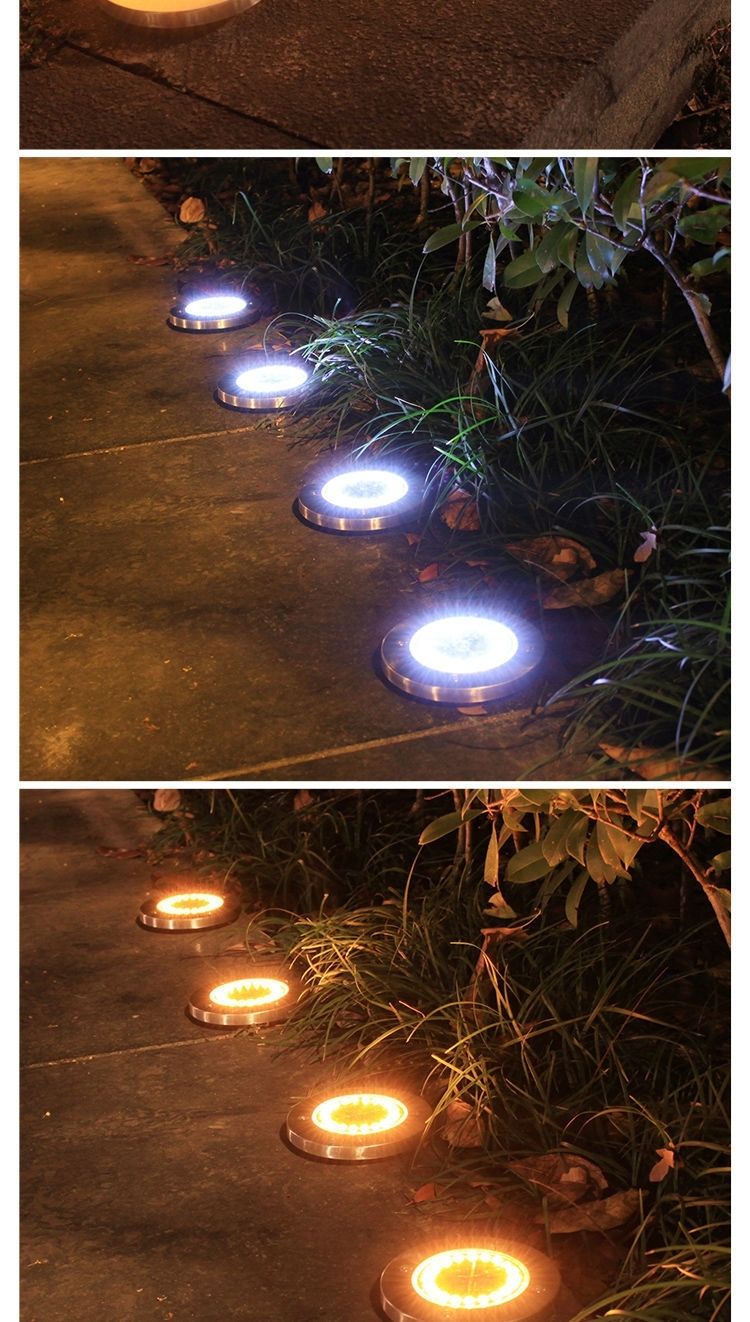 太阳能地埋灯户外庭院插地灯led室外防水花园别墅景观装饰草坪灯8led