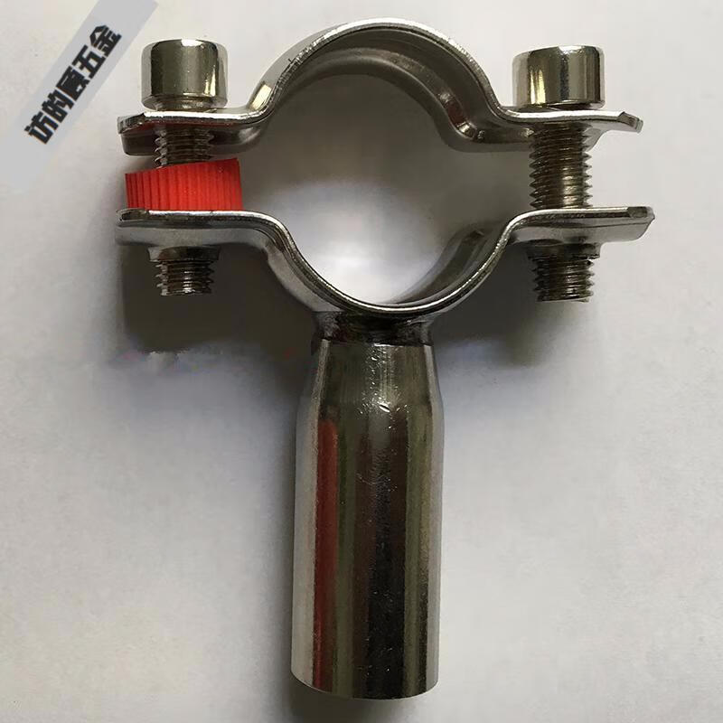 304不锈钢焊接管支架管道固定支撑架管夹水管托架管子夹3041519l50mm