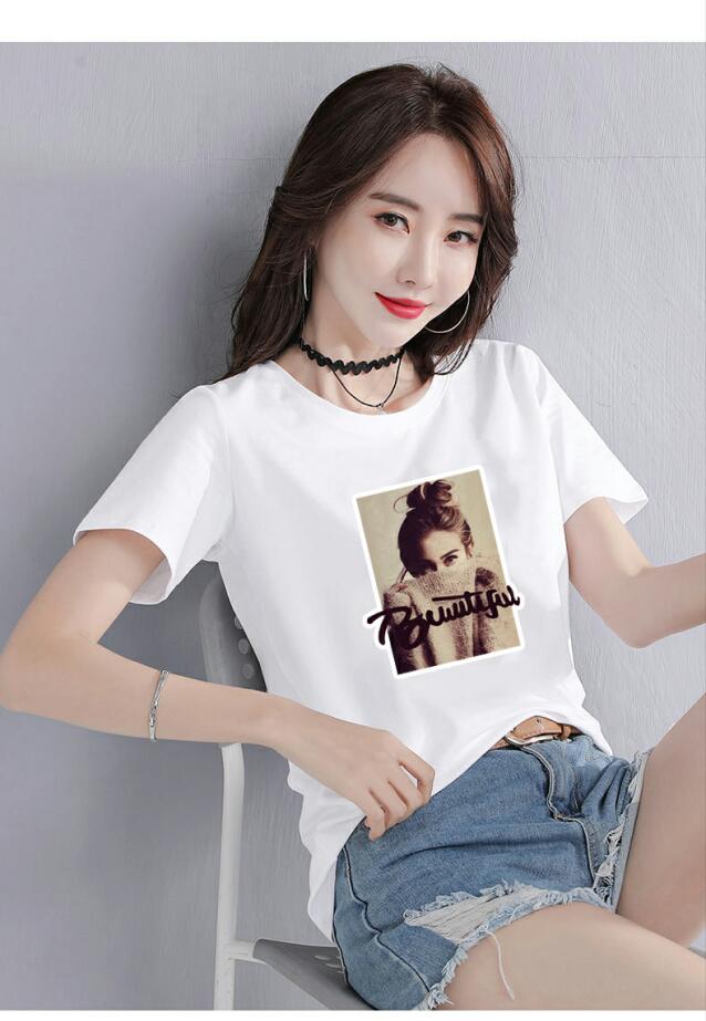 短袖t恤女2019夏季新款韩版短款t恤女学生bf风半袖宽松潮 【短发女孩