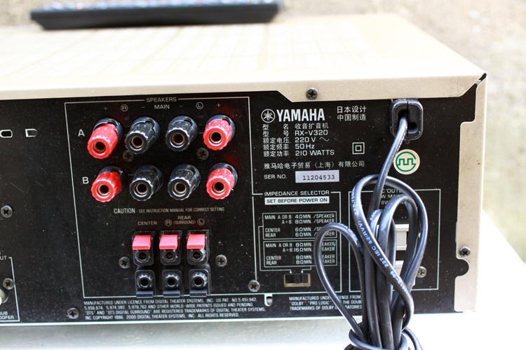 二手原装yamaha雅马哈rxv320av功放dts杜比双解码原装遥控器