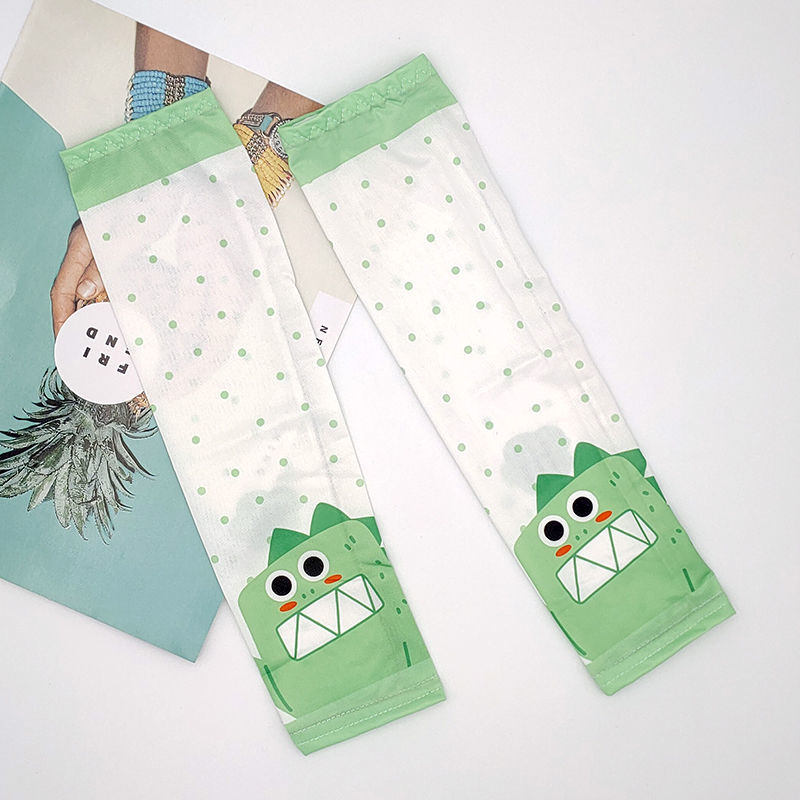 儿童冰袖防晒夏季潮流护袖卡通风310岁可爱套袖防猫咪紫色1双