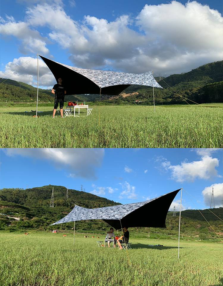 公园帐篷夏季夏季户外超大遮阳棚防暴雨天幕帐篷遮光加