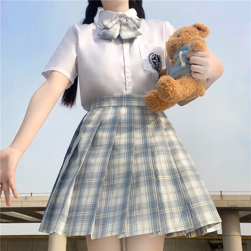 诚清 树莓红茶jk制服高端清纯格子百褶裙学生校服短袖日系学院风套装