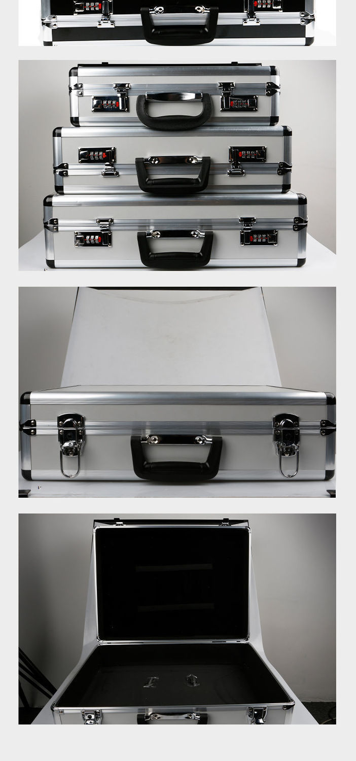 鼎坚铝合金手提箱密码箱带锁工具箱家用公文证件箱储物整理收纳箱