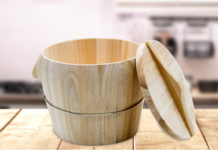 【旗舰自营】木头蒸饭桶家用 木蒸桶蒸饭蒸米饭专用木桶木头木桶饭小