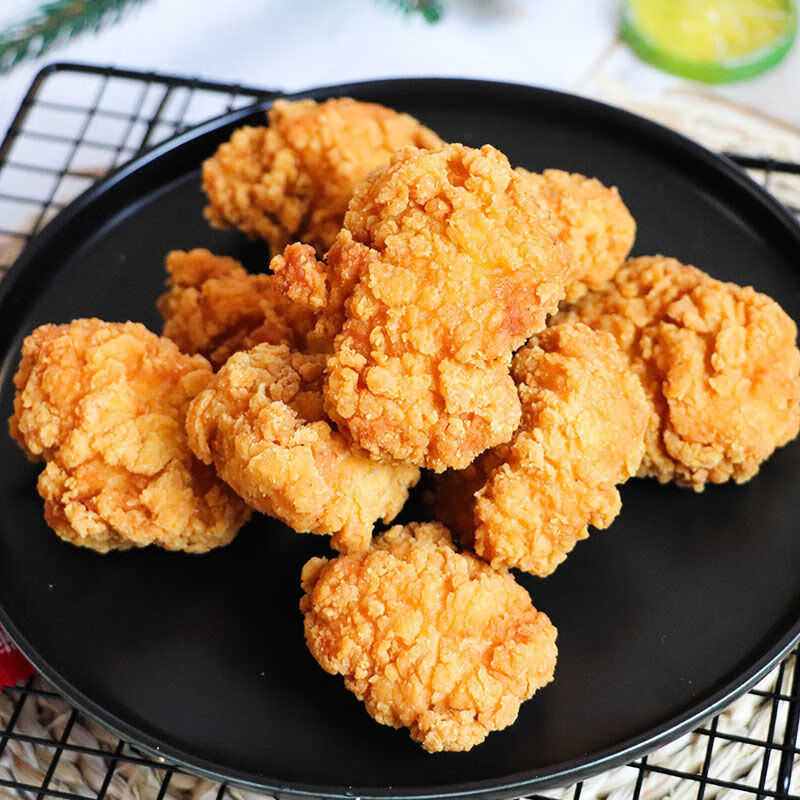 原味韩式炸鸡块炸鸡无骨炸鸡商用油炸半成品小吃1kg/包-雨林食味 原味