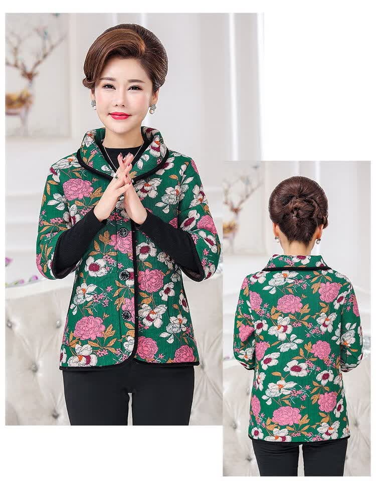 反季棉衣女秋冬中袖棉衣外套女带袖棉马甲中年女七分袖坎肩棉服18半袖
