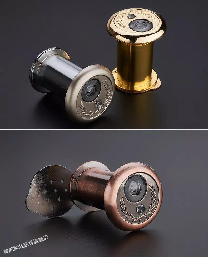 防盗门猫眼家用防撬防拆门镜猫眼门镜门铃二合一体防盗门高清金属通用