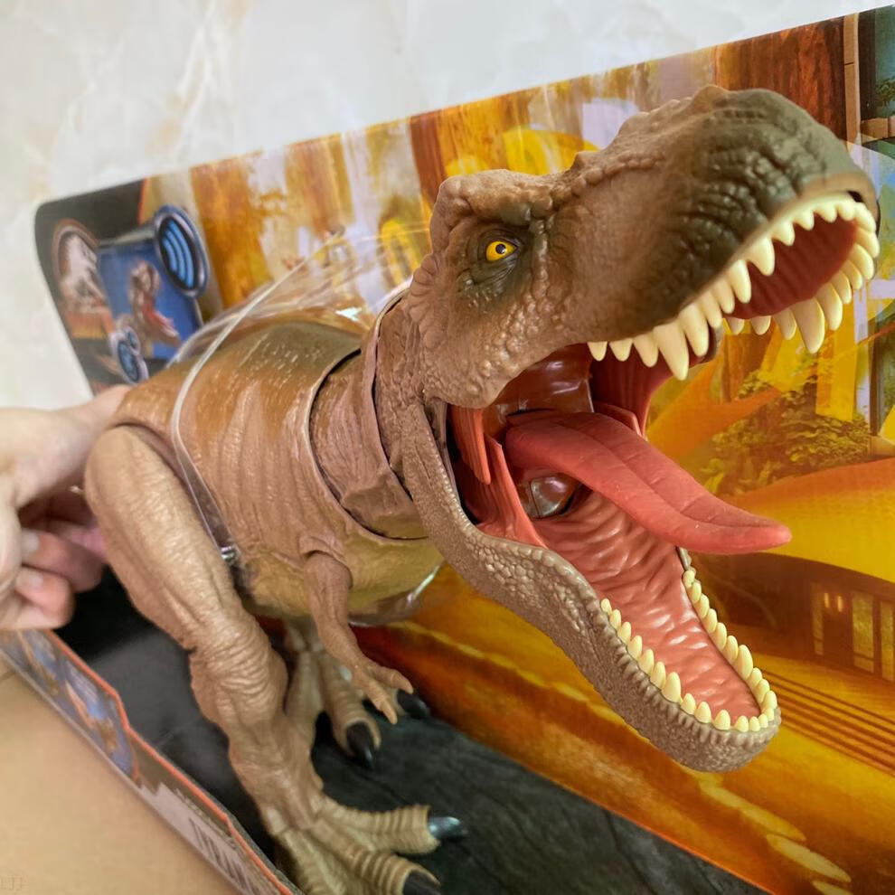 2022新款美泰侏罗纪世界传奇声效霸王龙控竞技恐龙模型男儿童礼物gjt