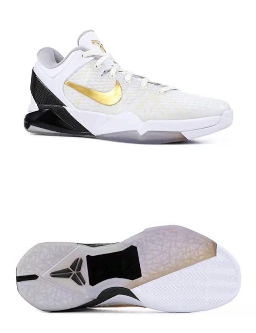 卡傲臻卡傲臻 灭世纯原 科比7代篮球鞋男女真碳板kobe7代黑金纹黑黄