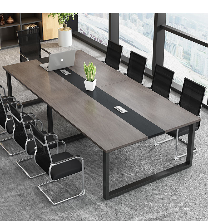 大型会议桌长桌简约现代办公室浅谈桌职员培训桌长条桌多人工作台 2.