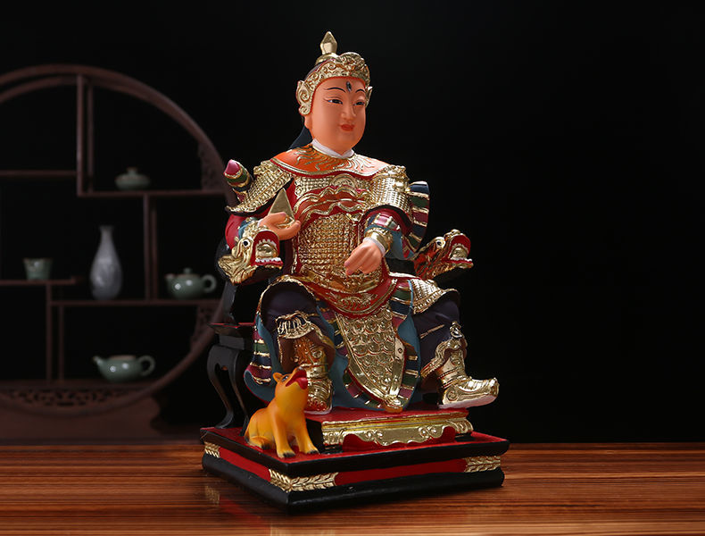 二郎神杨戬神像家用供奉摆件树脂佛像站坐二郎真君哮天犬天神将军 16