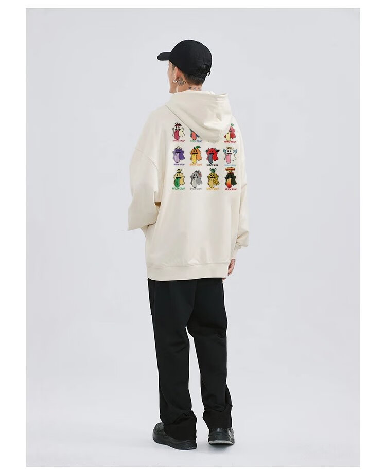 【京品优选】grlaf卫衣graf原创品牌国潮连帽男女字母印花秋冬宽松