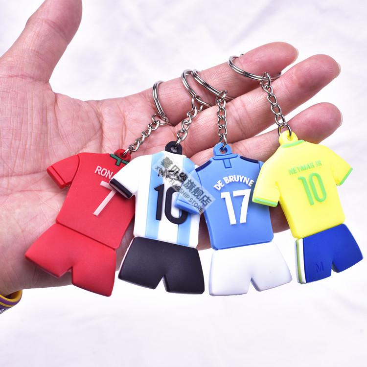 22新版现货足球球衣钥匙扣挂件小礼品周边纪念品球迷用品梅西内马尔