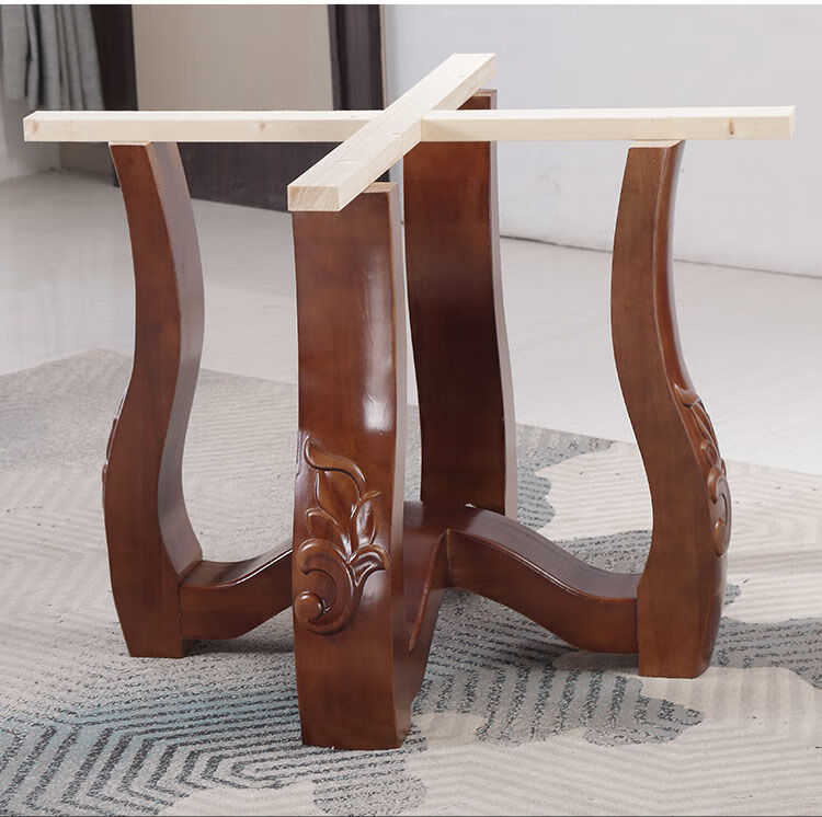 圆桌子桌脚桌腿台脚实木支架加厚家用酒店圆桌餐桌支架脚架 圆桌a脚