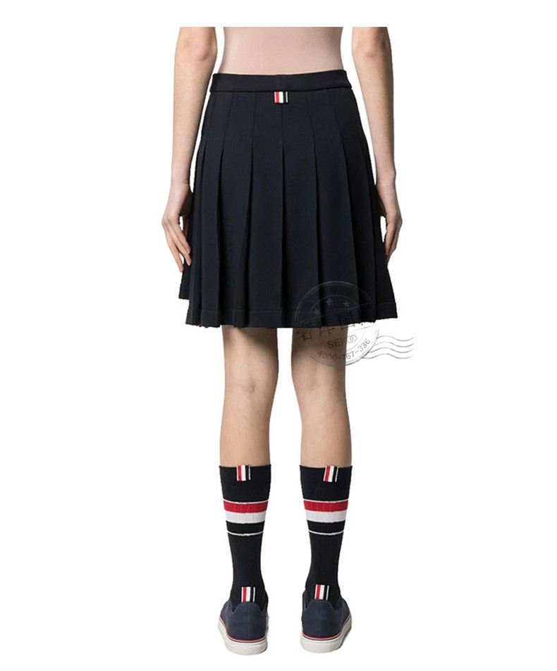 thombrowne汤姆布朗女裙休闲百褶短裙fjk053a06931415海军蓝36