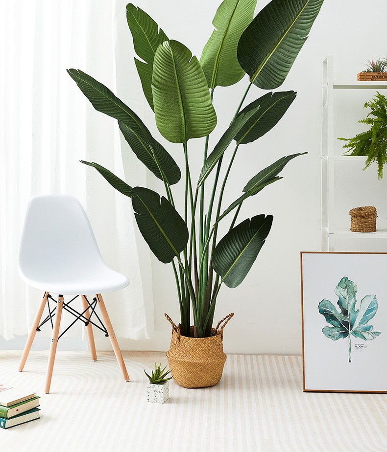 领跃腾信 仿真植物假树绿植北欧大型仿真盆栽摆件旅人蕉室内落地橱窗