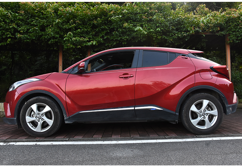 专用于丰田奕泽chr车身饰条改装专用chr前侧车门边防擦条装饰亮条chr