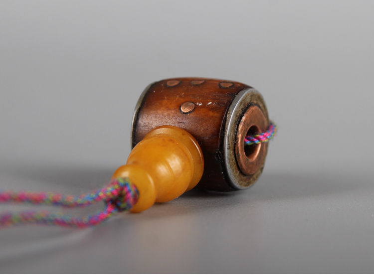 手工制藏式老牛骨佛头 diy佛珠手串三通佛塔 文玩 直径18mm【图片