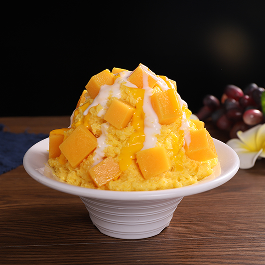 【jd好物】 仿真芒果绵绵冰模型假芒果杯模型食品食物冰沙碗绵绵冰