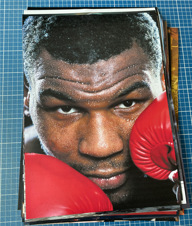 拳王迈克泰森海报 拳王迈克泰森海报拳击赛武馆格斗搏击散打相框装饰