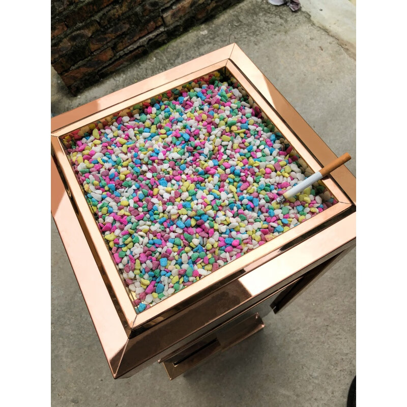 灭烟沙 装烟灰缸白石子灭烟沙灭烟石造景白沙垃圾桶烟灰沙石英砂粗沙