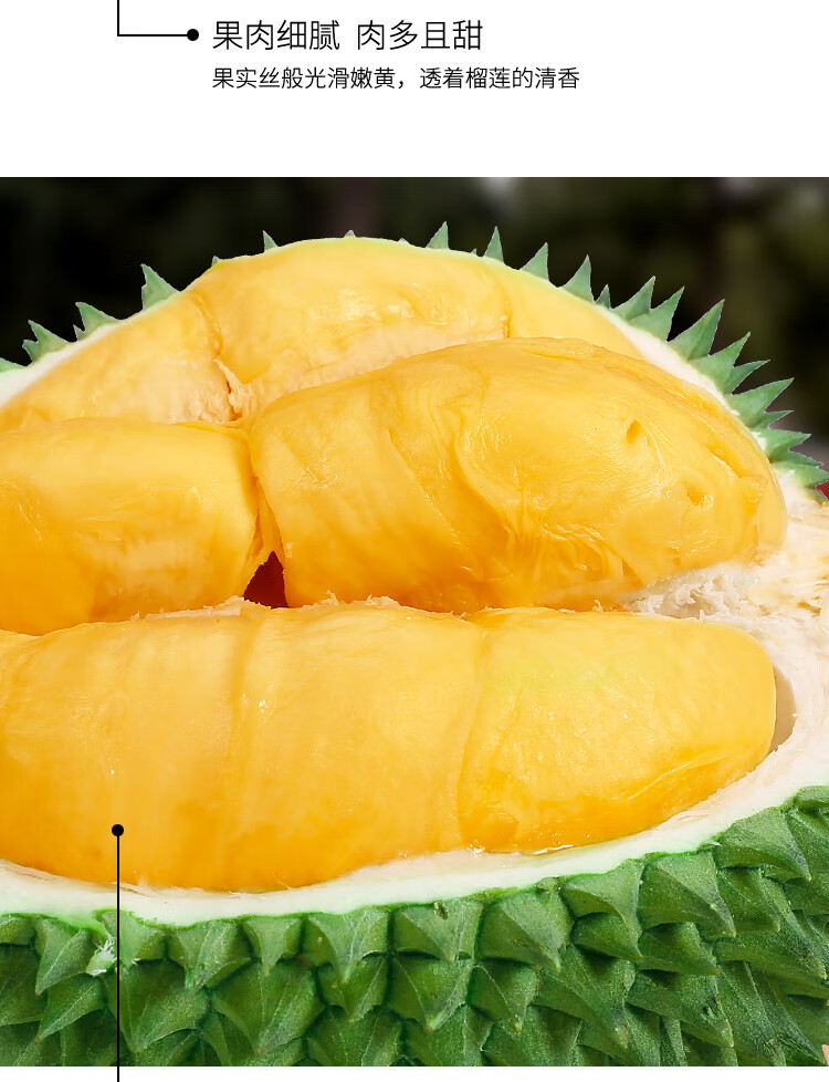 静境【顺丰冷链新鲜到家】 泰国猫山王长柄干尧榴莲顺丰冷链 2.