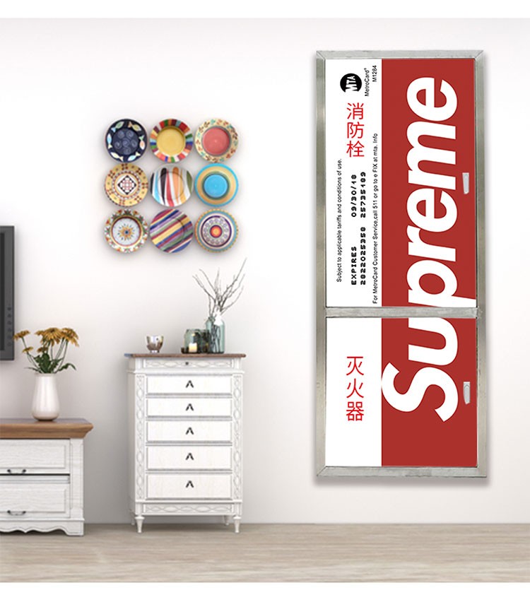 贴画消火栓装饰贴纸消防栓箱遮挡贴画防火栓贴纸加厚防水翻新自粘画