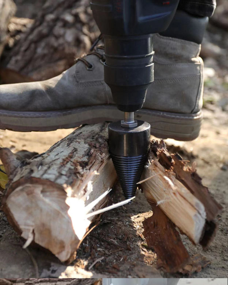 农村新款省力劈柴神器电动柴工具批柴火工具斧头代替器分裂锥 32mm方