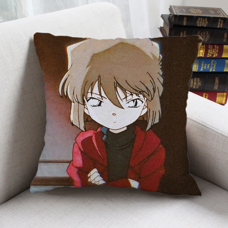 灰原哀动漫抱枕双面名侦探柯南周边二次元靠枕定做枕头生日礼物 j 50*