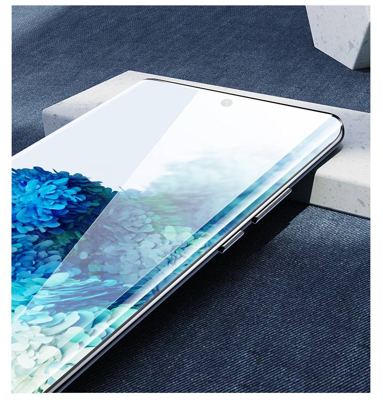 ultra手机膜适用于三星s21钢化膜uv全胶曲面全屏覆盖蓝橙s20 【note20