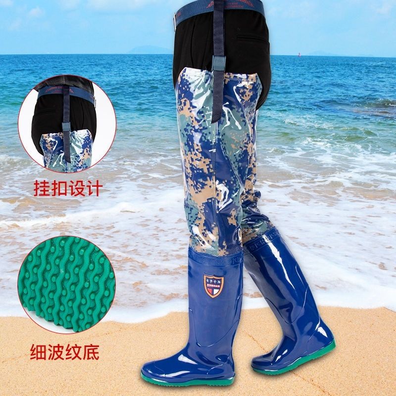 【 ybzhnzr】加长过膝雨鞋高筒雨靴80公分软底水稻田插秧防滑捕鱼鞋