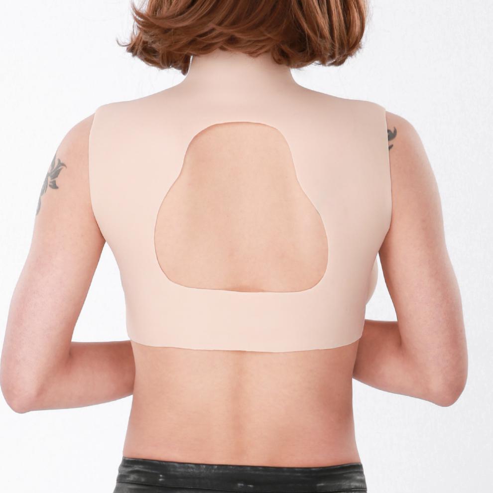 义乳假奶变装男用硅胶假乳房伪娘主播穿戴式假胸情趣配件 亚洲黄 h罩