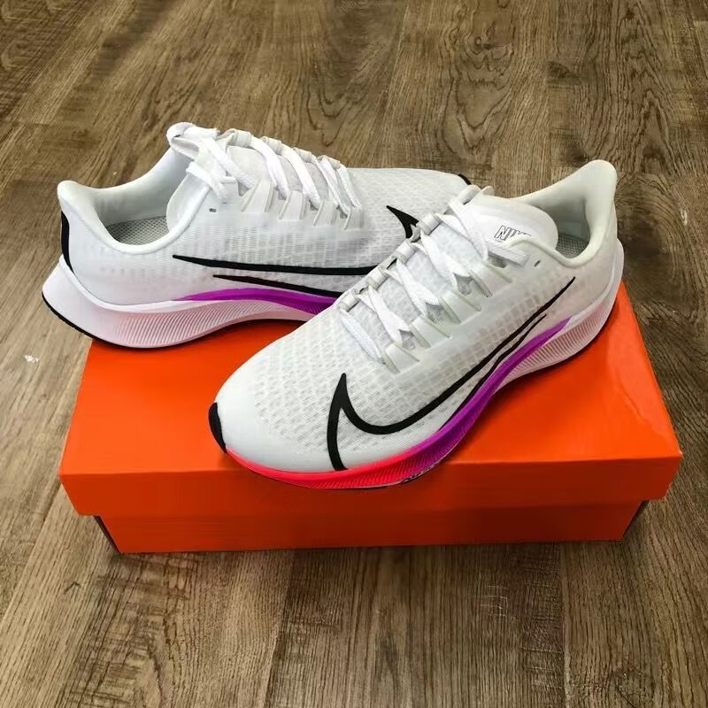 nike耐克纯原鞋飞马37zoom白彩虹跑鞋38代登月运动跑步鞋 白彩虹 39