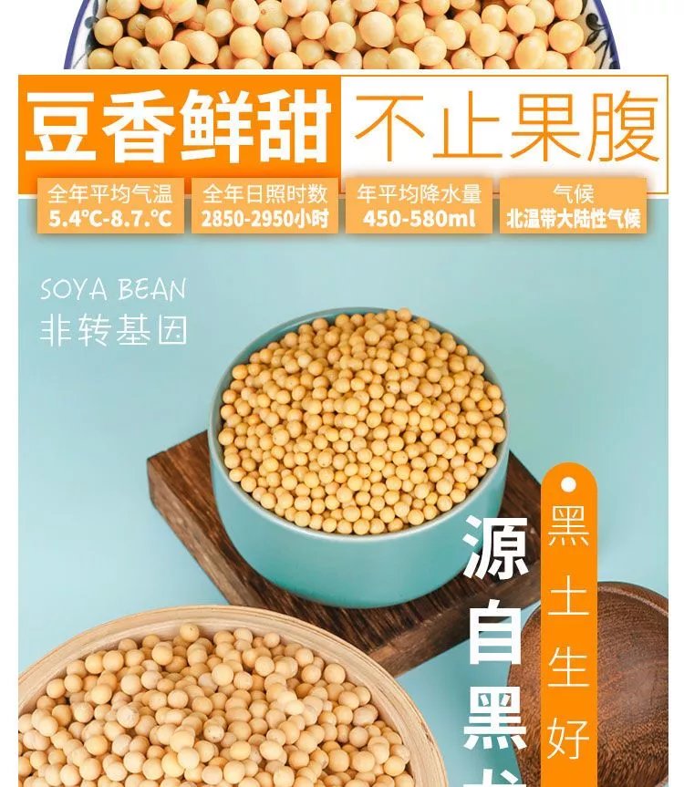 黑龙江笨黄豆690芽豆发芽率99%发芽小黄豆豆浆豆东北五谷杂粮纳豆昌隆