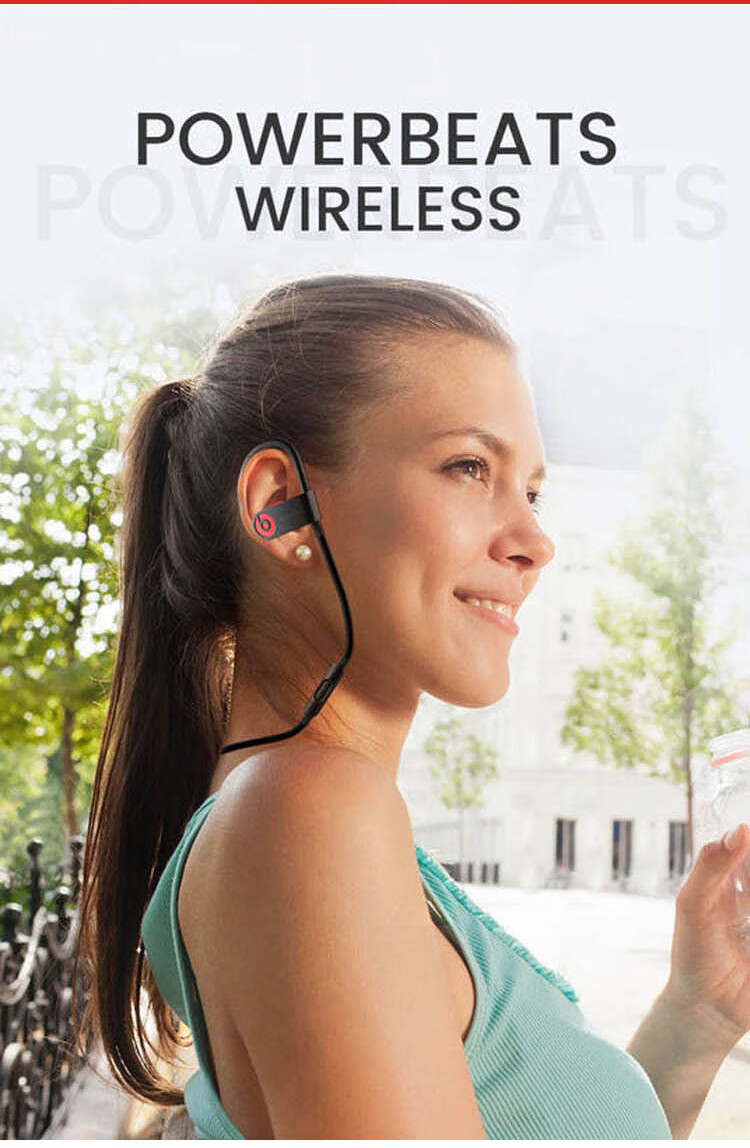 beats power3入耳式无线蓝牙耳机魔音运动挂耳式pb3苹果耳机 巴尔曼金