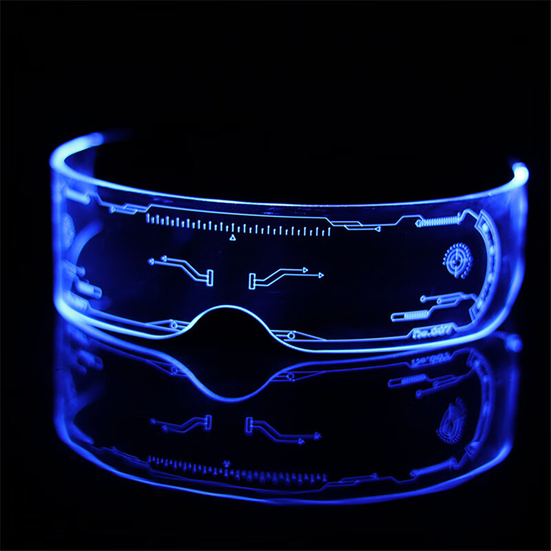 赛博朋克面具发光赛博朋克面罩未来科技感网红蹦迪面具男ins潮女眼罩