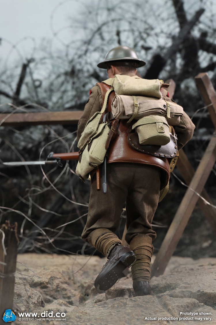 现货did 1917一战英军步兵b款汤姆1/6兵人模型 e60064战壕地台 现货