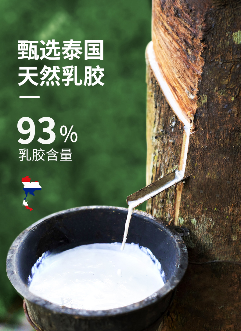 泰嗨乳胶枕泰国天然乳胶枕头枕芯 成人橡胶乳胶颈椎枕颈枕按摩 颈椎枕