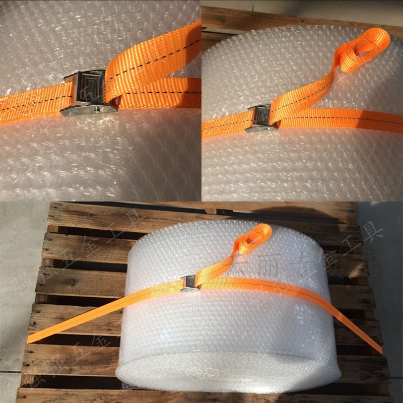 定做快速按扣式绑带25mm锌合金压扣无钩物品收紧带简易捆绑带行李扎带