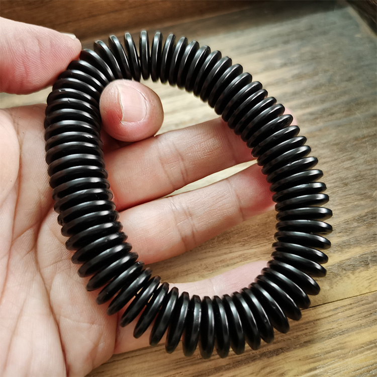 似卿原生态椰壳手串 直径15厚3mm棕色原色耶壳隔片药片电话线手链