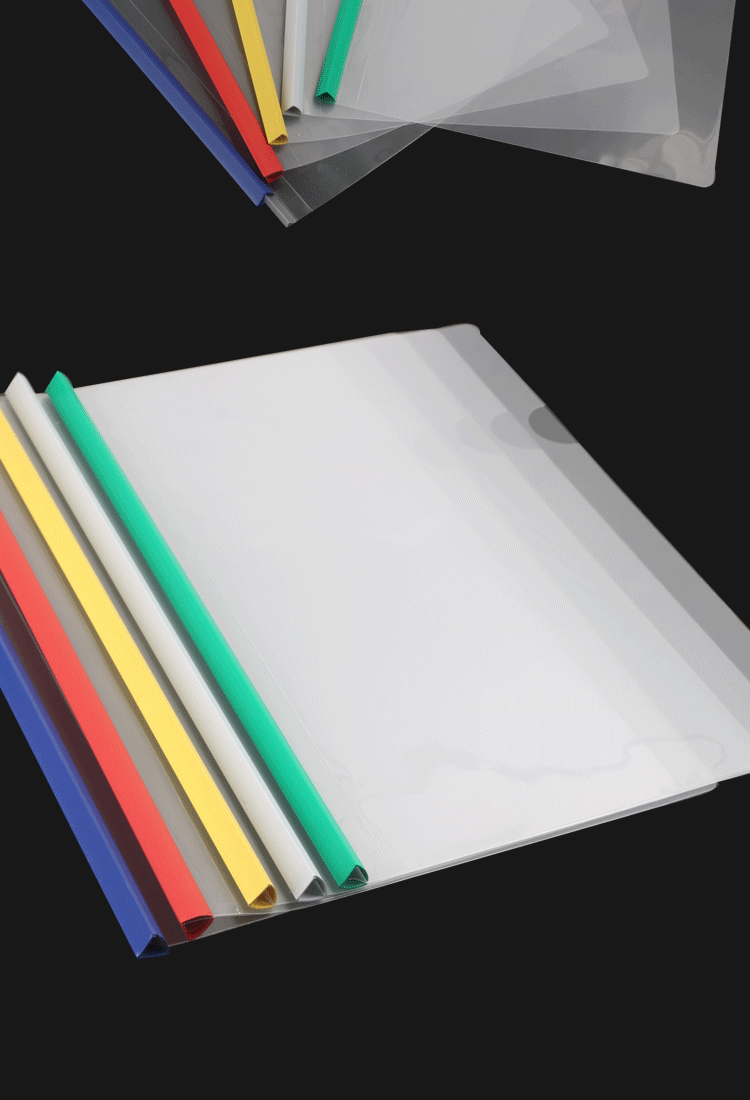 戴其思抽杆文件夹透明抽杆夹a4拉杆夹加厚资料夹试卷夹报告夹1.5/2.