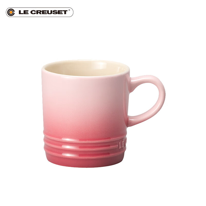 酷彩le creuset法国 炻瓷马克杯350ml咖啡早餐办公家用茶水杯 红色