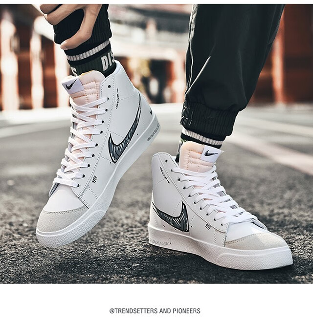 涂鸦黑白像素莆田电玩夏季空军一号潮流风 空军一号权志龙小雏菊白