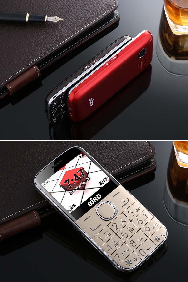 bird/波导 a520超长待机老人机直板大屏老年手机大字大声按键 玫瑰红