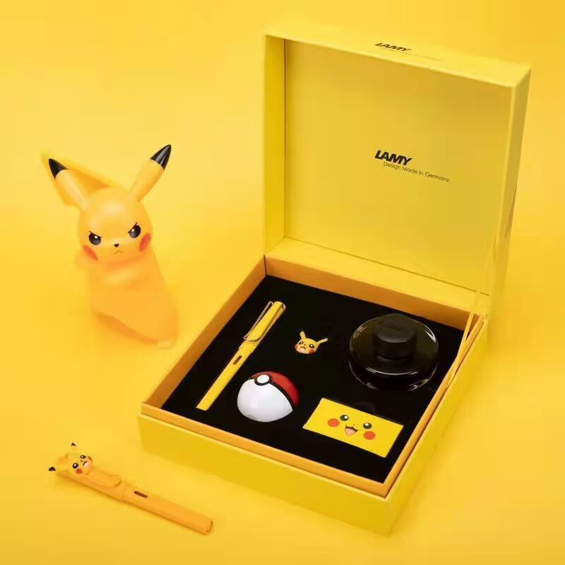 lamy德国凌美皮卡丘宝可梦限定限量联名钢笔儿童学生礼盒礼物亮黑色ef