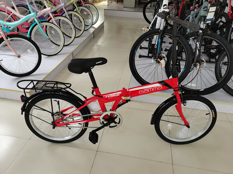 捷马自行车 gamma/捷马 折叠单速 自行车20寸 成人学生青少年男女式