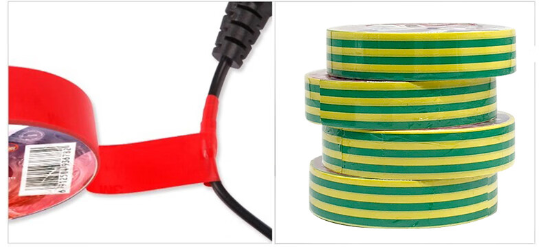 3m 双色绝缘胶带1600电工胶布 黄绿胶布 阻燃 无铅 10卷【图片 价格